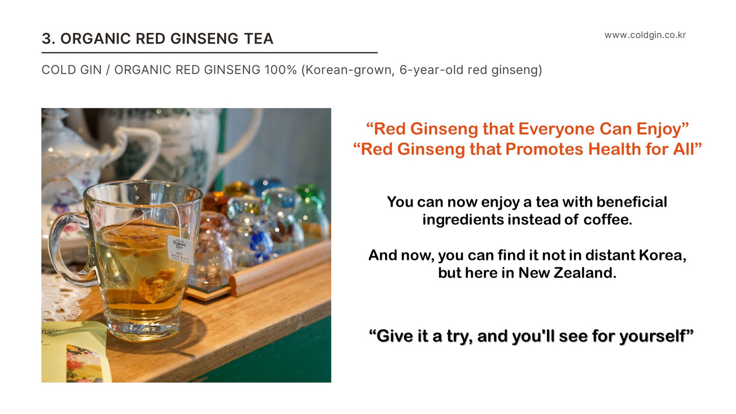 Korean-grown Red-Ginseng Tea (8 sachets)