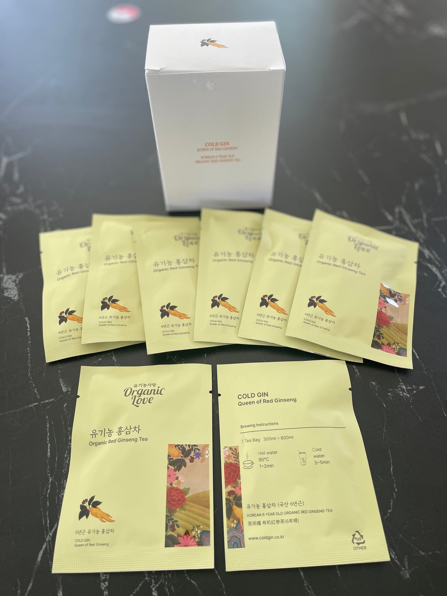Korean-grown Red-Ginseng Tea (8 sachets)